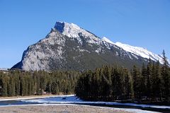 19A Mount Rundle Afternoon From Bow River Bridge In Banff In Winter